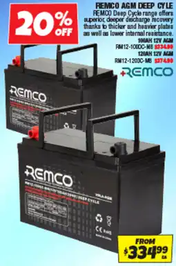 Autobarn Remco agm deep cyle offer