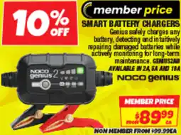 Autobarn Smart battery chargers offer