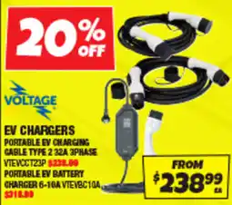 Autobarn Ev chargers portable ev charging cable type 2 32a 3phase offer