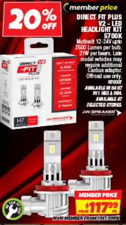 Autobarn Direct fit plus v2-led headlight kit 5700k offer