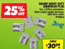 Autobarn 50amp heavy duty anderson plug offer