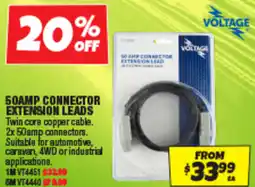 Autobarn 50amp connector extension leads offer
