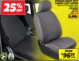 Autobarn Outback heavy duty canvas seat covers offer