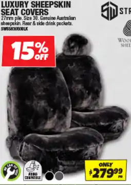 Autobarn Luxury sheepskin seat covers offer