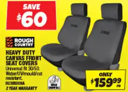 Autobarn Heavy duty canvas front seat covers offer