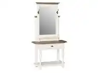 LivingStyles White Haven Pine Timber Hall Stand with Mirror offer