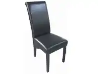 LivingStyles Lima PU Leather Dining Chair with Dark Legs - Brown offer