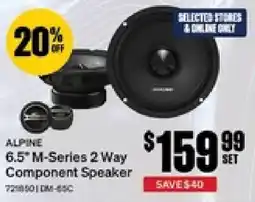 SuperCheap Auto Alpine 6.5 m series 2 way component speaker offer