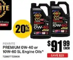 SuperCheap Auto Premium ow 40 or 10w 60 engine oils offer