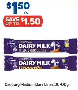 Foodland Cadbury Medium Bars Lines offer