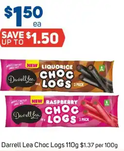 Foodland Darrell Lea Choc Logs offer