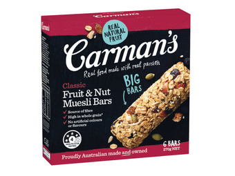 Foodworks Carman’s muesli, protein or nut bars 150-270g offer