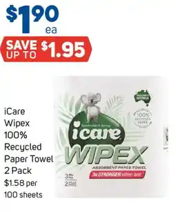 Foodland iCare Wipex 100% Recycled Paper Towel offer