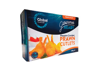 Global crumbed prawn cutlets 500g