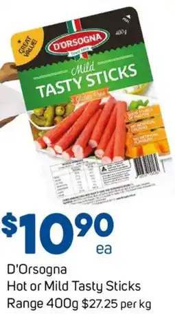 Foodland D Orsogna Hot or Mild Tasty Sticks Range offer