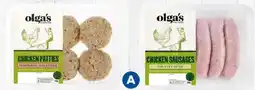 Foodland Olgas Fine Foods Lemongrass Lime & Chilli Chicken Patties or Country Style Chicken Sausages offer