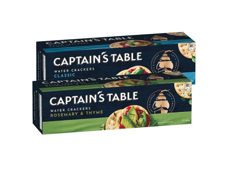 Captain’s table water crackers 125g offer at Foodworks