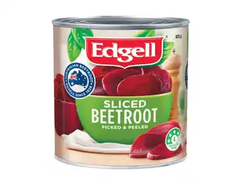 Foodworks Edgell sliced beetroot 825g offer