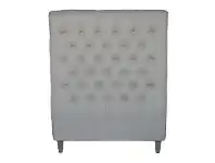 Chesterfield Tufted Linen Bed Headboard, Single, Oatmeal