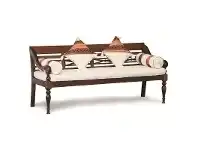 LivingStyles Daydream Solid Mahogany Timber 200cm Bench with Cushions & Pillows - Mahogany offer