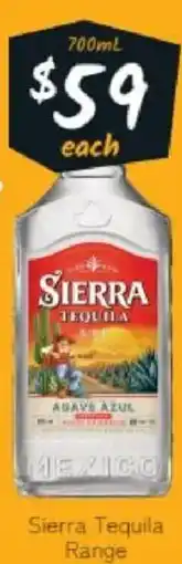 Cellarbrations Sierra Tequila Range offer