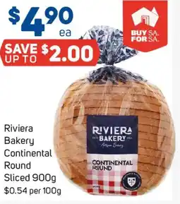 Foodland Riviera Bakery Continental Round Sliced offer