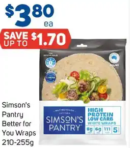 Foodland Simsons Pantry Better for You Wraps offer