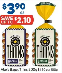 Foodland Abes Bagel Thins offer