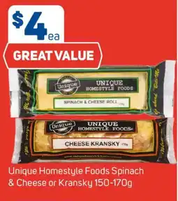 Foodland Unique Homestyle Foods Spinach & Cheese or Kransky offer