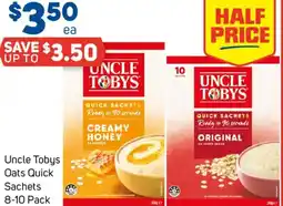 Foodland Uncle Tobys Oats Quick Sachets offer