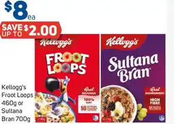 Foodland Kelloggs Froot Loops or Sultana Bran offer