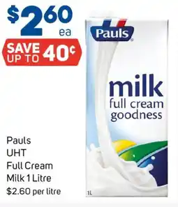 Foodland Pauls uht full cream milk offer