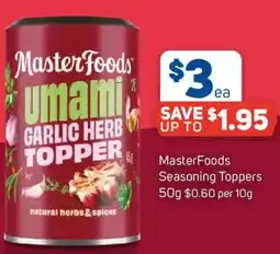 Foodland MasterFoods Seasoning Toppers offer