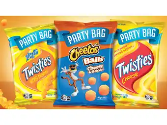Foodworks Burger rings, toobs, twisties, cheetos balls or puffs 125-270g offer