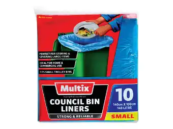 Foodworks Multix council bin liners 140l 10 pack offer