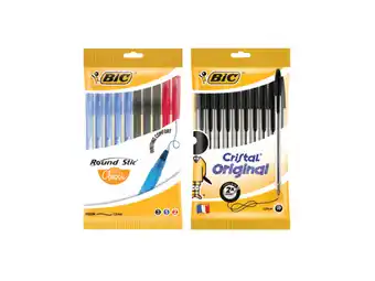 Foodworks Bic round stic, cristal pen 10 pack, kids crayons 12 pack or softfeel pen 3 pack offer