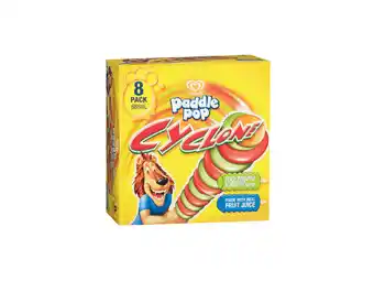 Foodworks Streets paddle pop cyclone ice cream 8 pack offer