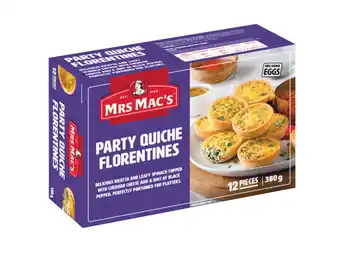 Foodworks Mrs mac’s quiche 12 pack 380g offer