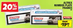 Autobarn Altrex number plate frames offer