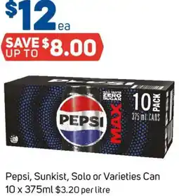 Foodland Pepsi, Sunkist, Solo or Varieties Can offer