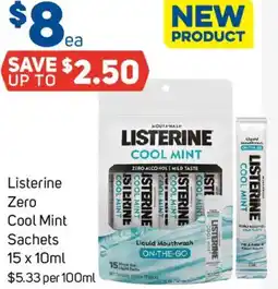 Foodland Listerine Zero Cool Mint Sachets offer