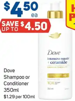 Foodland Dove Shampoo or Conditioner offer