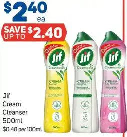 Foodland Jif Cream Cleanser offer