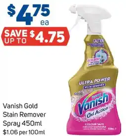 Foodland Vanish Gold Stain Remover Spray offer