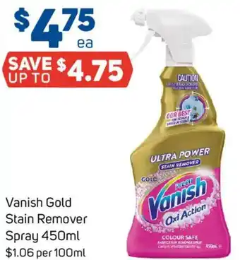 Foodland Vanish Gold Stain Remover Spray offer
