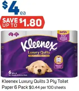 Foodland Kleenex Luxury Quilts 3 Ply Paper offer