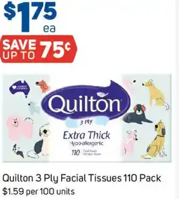 Foodland Quilton 3 Ply Facial Tissues offer