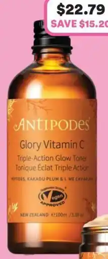 Priceline Antipodes glory vitamin c triple-action glow toner offer