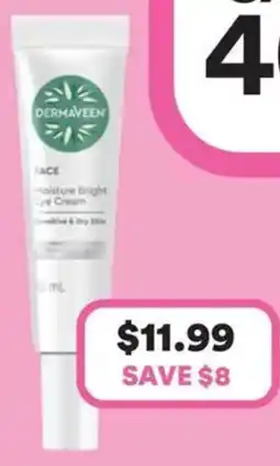 Priceline DermaVeen Moisture Bright Eye Cream offer