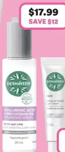 Priceline DermaVeen Hyaluronic Acid + Pro-Vitamin B5 Hydrating Serum offer